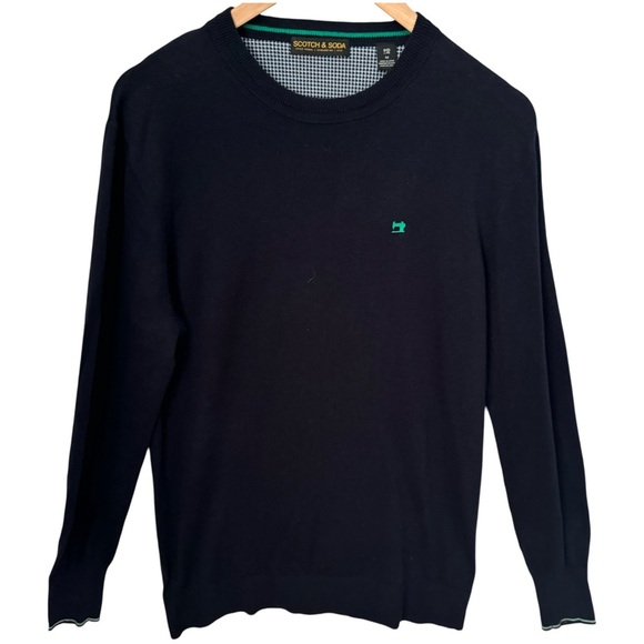 Scotch & Soda Other - SCOTCH & SODA Classic Wool Cotton Blend Crewneck Sweater Blue Lightweight Size M